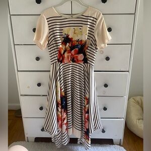 Mixed, digital, hi-low, dress